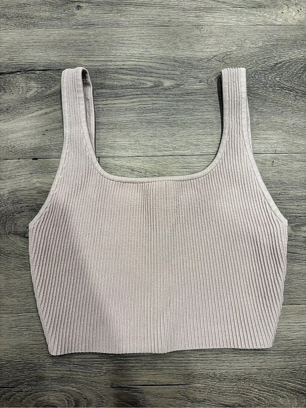 Babaton Sculpt Knit Squareneck Cropped Tank Pink Small Like New